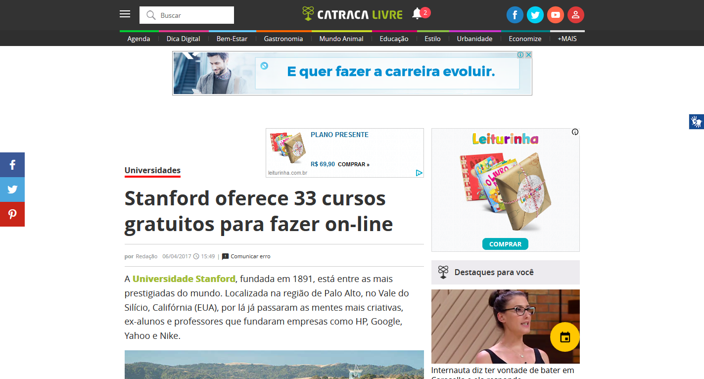 University Stanford, curso on-line Stanford