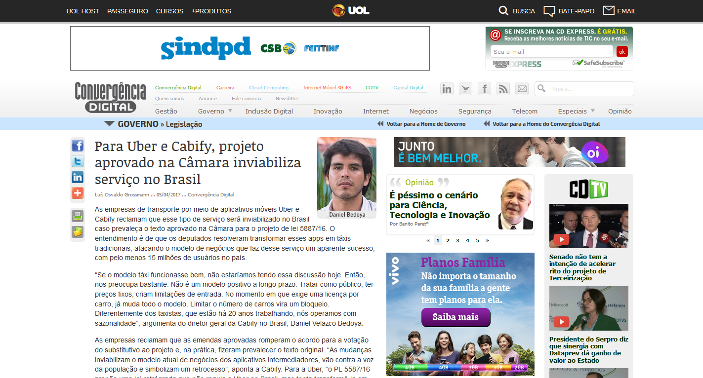Assespro e Brasscom mostram apoio e empresas de transportes por app