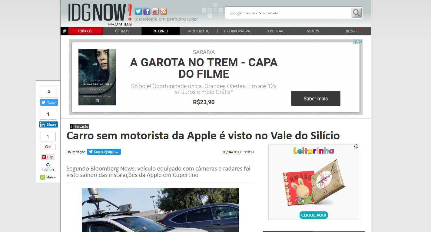 Carro autônomo da Apple