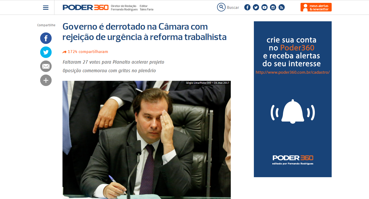 Reforma Trabalhista, Câmara dos deputados, Rodrigo Maia, votação Reforma Trabalhista